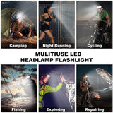 New Style LED Headlights Camping Household Portable LED Headlight with Built-in Battery USB Rechargeable Waterproof Head Lamp