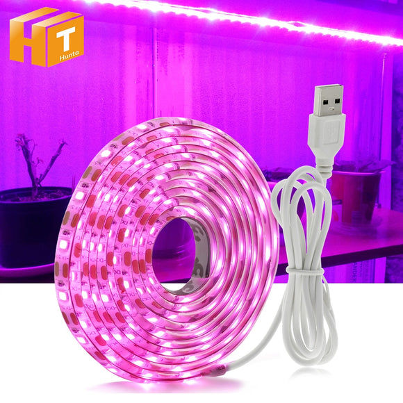 Full Spectrum Grow Light 5V USB LED Strip 0.5m 1m 2m Hand Sweep Sensor / Touch Switch Growing LED Tape Light.