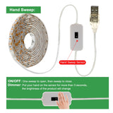 Full Spectrum Grow Light 5V USB LED Strip 0.5m 1m 2m Hand Sweep Sensor / Touch Switch Growing LED Tape Light.