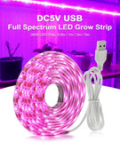 Full Spectrum Grow Light 5V USB LED Strip 0.5m 1m 2m Hand Sweep Sensor / Touch Switch Growing LED Tape Light.