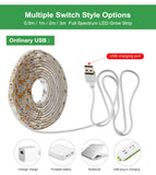 Full Spectrum Grow Light 5V USB LED Strip 0.5m 1m 2m Hand Sweep Sensor / Touch Switch Growing LED Tape Light.