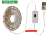 Full Spectrum Grow Light 5V USB LED Strip 0.5m 1m 2m Hand Sweep Sensor / Touch Switch Growing LED Tape Light.