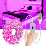 Full Spectrum Grow Light 5V USB LED Strip 0.5m 1m 2m Hand Sweep Sensor / Touch Switch Growing LED Tape Light.