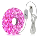 Full Spectrum Grow Light 5V USB LED Strip 0.5m 1m 2m Hand Sweep Sensor / Touch Switch Growing LED Tape Light.