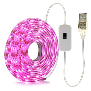 Full Spectrum Grow Light 5V USB LED Strip 0.5m 1m 2m Hand Sweep Sensor / Touch Switch Growing LED Tape Light.