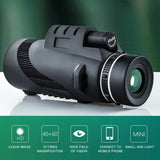 40X60 Zoom HD Lens Mini Portable Monocular Telescope for Hunting Hiking Outdoor Spotting Scope with Optional Tripod &amp; Holder