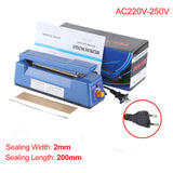 2022 Upgraged! high Quality Impulse Sealer Heat Sealing Machine Kitchen Food Sealer Vacuum Bag Sealer Plastic Bag Packing Tools EU/US Plug