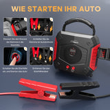 2022 New! Jump Starter 4 in 1 Pump Air Compressor 2500A 24800mAh PowerBank 12V Digital Tire Inflator 150PSI Battery Booster starting