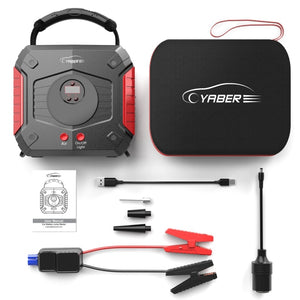 2022 New! Jump Starter 4 in 1 Pump Air Compressor 2500A 24800mAh PowerBank 12V Digital Tire Inflator 150PSI Battery Booster starting