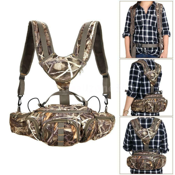 New!Tactical Hunting Bag Military Multiple Pockets Hunting Molle Backpack Camouflage Waist Bag Hunting Equipment Belt Pouch Vest Bag