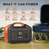 US Stock BULLBAT 500W Portable Power Station 505Wh Solar Power Generator Lithium Battery Powered Outlet 110V AC 60W PD QC3.0