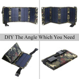 5V 80W Camo Foldable USB Solar Panel Outdoor Folding Waterproof Solar Panels Charger Mobile Power Bank Camping Hiking Phone Charger