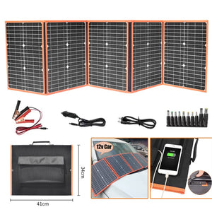 150W 12V Foldable Solar Panel Kit Portable Solar Battery Phone Charger Photovoltaic 5V USB for Power Bank Car Boat Tablet Camper