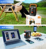 New! Portable 110V 220V AC Power Bank Ourdoor 100W Pure Sine Wave Inverter Portable Solar Charger Camping Power Generator Station Powering