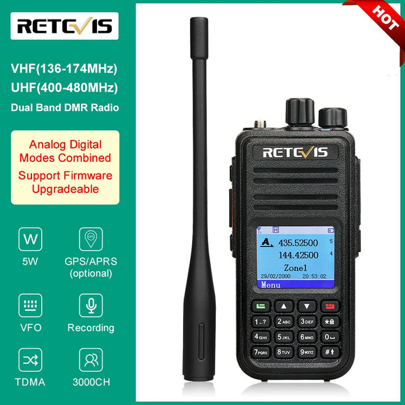 RT3S DMR Digital Walkie Talkie Ham Radio Stations Walkie-talkies Professional Amateur Two-Way Radio VHF UHF GPS APRS 5W