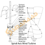 Wind Power Generator 24V MPPT Hybrid Controller Off Inverter 1500W~3000W Vertical Wind Turbine Alternative Free Energy