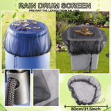 Outdoor Mesh Cover Netting for Rain Barrels PE Water Collection Buckets Tank Rain Harvesting Tool Protector Garden Acces