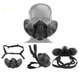 Tactical Respirator Mask Half Face Protective Gas Mask Adjustable Strap for Military Paintball Airsoft Hunting CS Shooting Mask