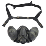 Tactical Respirator Mask Half Face Protective Gas Mask Adjustable Strap for Military Paintball Airsoft Hunting CS Shooting Mask