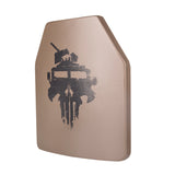 New! Cool Skull Design 2Pcs Universal NIJ III Tactical Plates Shooting Protector -  Spray Coating Version