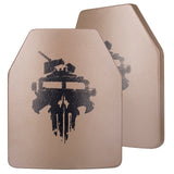 New! Cool Skull Design 2Pcs Universal NIJ III Tactical Plates Shooting Protector -  Spray Coating Version