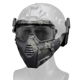 Tactical Goggle Mask With Detachable Skiing Mask For Shooting CS Snowmobile Cycling Motorcycle