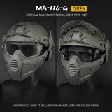 Tactical Goggle Mask With Detachable Skiing Mask For Shooting CS Snowmobile Cycling Motorcycle