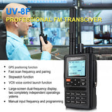 GPS Walkie Talkie UV8F Transciver Fast Scan frquency and pairing ham radio amateur Radio station