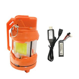 Orange Tactical Flash Bang Compatible with 11.1v Battery LED Stun Grenade for CS Training Outdoor Peronal Defense