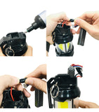 Black Tactical Flash Bang Compatible with 11.1v Battery LED Stun Grenade for CS Training Outdoor Peronal Defense