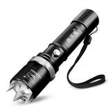 EDC Defense Touch with attack head Rechargeable Flashlight 90000 Lumens Led Flashlight Upgraded P70 Lighting Zoomable for Outdoor Emergency