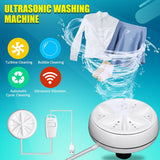 Upgraded 2022 Mini Portable Ultrasonic Folding Washing Machine Turbo USB Drive to Remove Dirt Washing Machine Laundry Cleaning