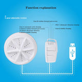 Upgraded 2022 Mini Portable Ultrasonic Folding Washing Machine Turbo USB Drive to Remove Dirt Washing Machine Laundry Cleaning