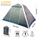 2022 New! Innovative Inflatable Tent 2-3 Persons Camping Tents Pop-up Backpacking Outdoor Mosquito Net Wigwam Protection Tent Sun Shade Awning