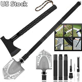 High Quality Multifunctional Folding Tactical Axe & Shovel Survival Kit Shovel Ax Set Tactical Hatchet Spade Tomahawk Portable Outdoor Camping Garden Tools