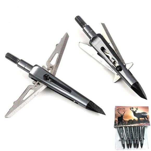 6/12pcs bow and arrow hunting broadheads 100grain 2 blade Hot arrowhead tip