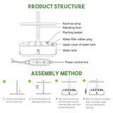 Adjustable LED With Kit For Garden Planter Kitchen Smart Herb Grow Germination System Indoor Growing Hydroponics Growing System