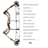 1Set Powerful Compound Bow Camo Arrows Aviation Aluminum With 30-70lbs adjustable Draw Weight for Shooting Hunting