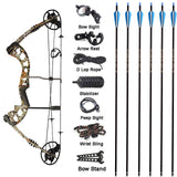 1Set Powerful Compound Bow Camo Arrows Aviation Aluminum With 30-70lbs adjustable Draw Weight for Shooting Hunting