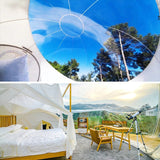 2022 New! Innovative Space Age Tech Triangle Inflatable Bubble Room 3/4m House Hotel Restaurant Commercial Transparent Scenic Starry  House Tent