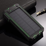 80000mAh Solar Power Bank High-Capacity Phone Charging Power Bank with Cigarette Lighter Double USB Outdoor Emergency Charger