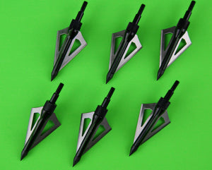 Broadheads 12pcs 100Grain Archery Arrowheads 3 Fixed Blade Hunting Broadheads Metal Archery Arrow Tips with Box for Compound Bow