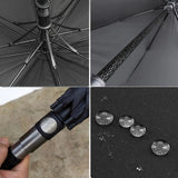 21/26 inch 2 in 1 metal multifunctional self-defense trekking pole protective umbrella outdoor hiking camping tool long handle umbrella