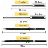 21/26 inch 2 in 1 metal multifunctional self-defense trekking pole protective umbrella outdoor hiking camping tool long handle umbrella