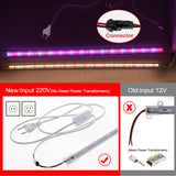 LED Grow Light 220V 75 LEDs 50cm LED Grow Tube 2-12pcs with EU Plug Sunlike Full Spectrum For indoor Flower Rack Plants Growing.