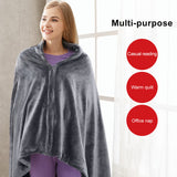 Extra Large High Quality USB Electric Heating Blanket Warm Shawl Coral Fleece Plush 3-speed Adjust Temperature 150x80cm Zipper Washable