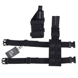 2022 New!Double fixed Tactical Molle Drop Leg Platform Handgun Pistol Holster Right Handed Holster Fast Draw